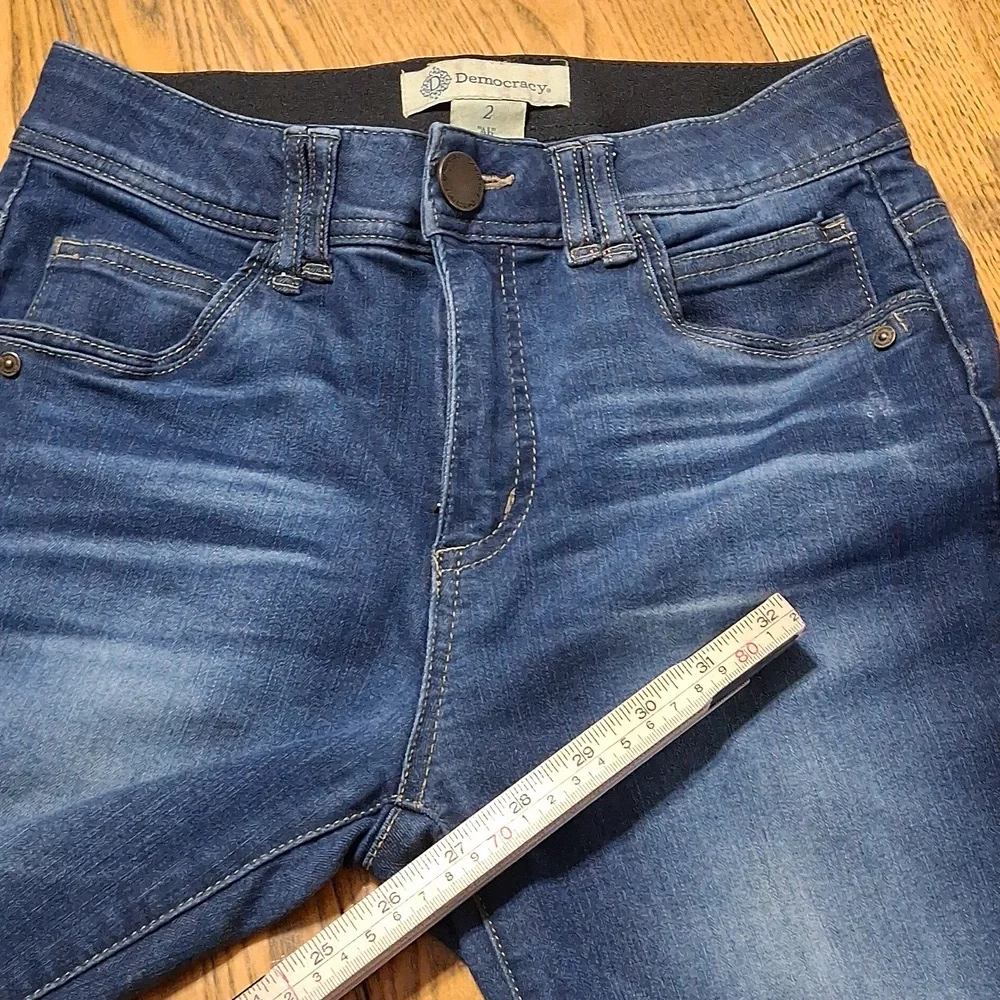 DEMOCRACY Jeans Womens 2 BLUE Preowned Denim AB TECHNOLOGY Used - Picture 3 of 6